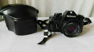 Vintage Nikon Em Film Camera With Series E Nikon Lens 50mm 1: 1.  8