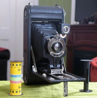 1920s No.  1 - A Autographic Kodak Jr.  Folding Camera W/ Stylus,  Roll Of 116 Film
