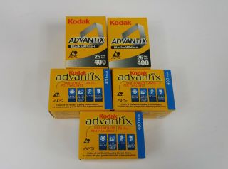5 Rolls Kodak Advantix 400 Camera Film Color And Black & White Expired 2004