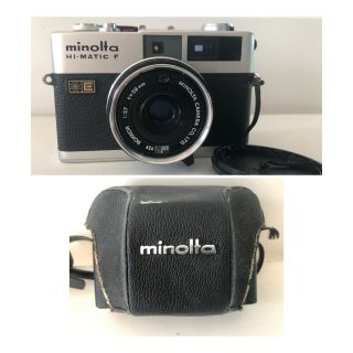 Vintage Minolta Hi - Matic F Point And Shoot Camera