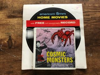 Vintage 1965 Americom 8mm Film Home Movie Hi - Fi Record Cosmic Monsters