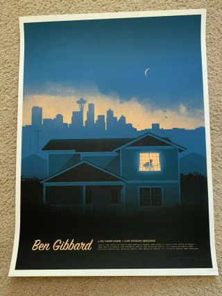 Ben Gibbard (death Cab For Cutie) 2021 Livestream Concert Poster (limited)