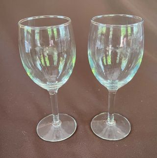 Vintage Wine Glasses 8 Oz.  Clear 2 - Piece Set