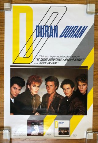 Duran Duran S/t 1983 Us Promo Only Poster Girls On Film Lebon John Taylor Minty