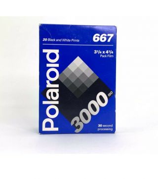 Polaroid 667 Iso 3000 Black & White Instant Pack Film,  20 Photos Expires 07/2001