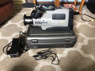 Panasonic Ag - 455mp S - Vhs Video Movie Camera W/ Hard Case,  Ac Adp. ,  Cable