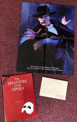 Kiss Paul Stanley Phantom Of The Opera Tour Book Poster Cards 1999