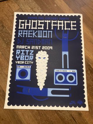 Ghostface Raekwan Nike Sb Skatepark Of Tampa Poster 19x25 91/300 Print Rare 2009