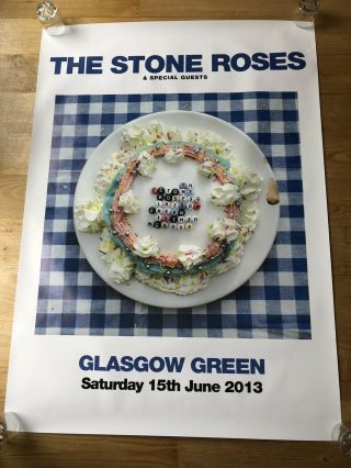 The Stone Roses - Large Concert/gig Poster,  Glasgow Green - Scotland 2014