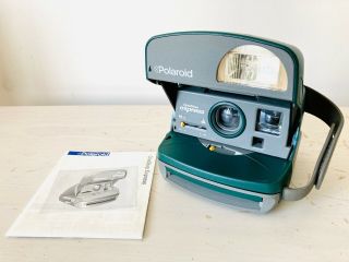 Polaroid 600 One Step Express Green Instant Camera / Film - Flash