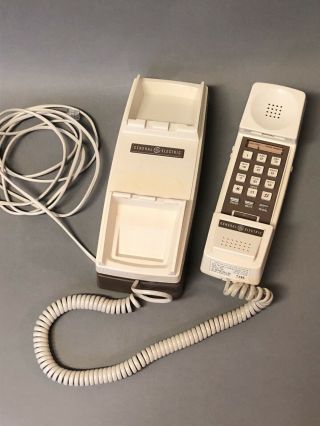 Vintage Tan Ge 2 - 9110alb Corded Desk Wall Touch Pulse Tone Switchable Phone