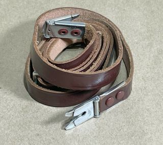Leather Neck Strap With Clips For Rolleiflex Tlr Cameras