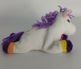 Lisa Frank Vintage LOLLIPOP 1998 Colorful Pony Horse Bean Bag Plush Toy 9” 2