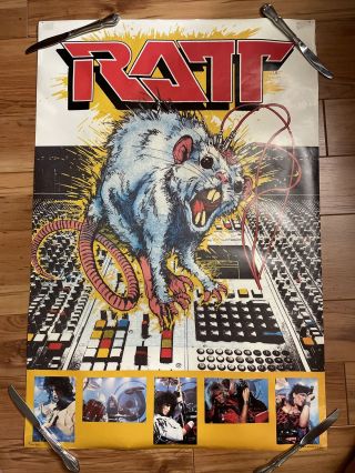 Vintage 1984 Ratt Poster Personalities,  Inc.  34x22 Rare.  Steve Isakson