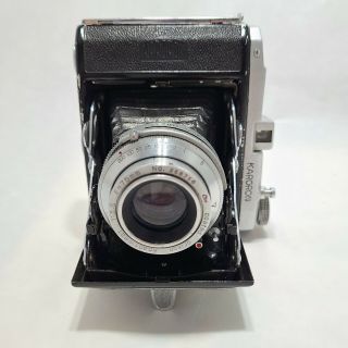 Antique 1949 Kuribayashi Karoron Camera w/Coated Orikon Anastigmat 75mm RARE 2