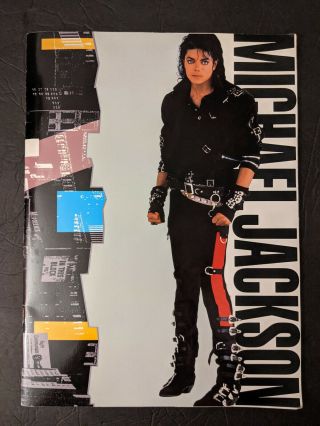 Rare Michael Jackson 1988 Bad Tour Book Poster & Ticket Stub Jersey