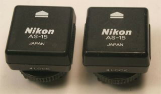 Pair Nikon As - 15 Sync Terminal Adapter (hot Shoe To Pc) D750 D3400 D5600 D7500