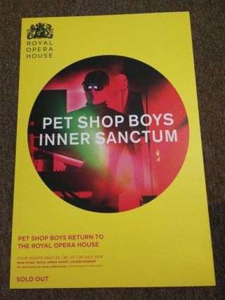 Pet Shop Boys Royal Opera House Rare Limited Edition Mounted Poster