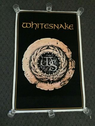 Vintage 1988 White Snake 818 Black Light Funky Poster Heavy Metal Blacklight