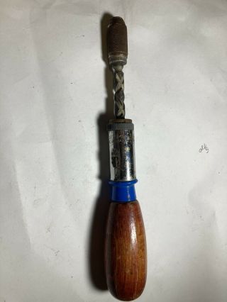 Vintage Tools Hand Drill Bit Brace • Rare Craftsman Push Drill Made West Germany
