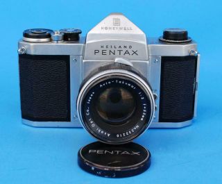 Vintage Honeywell Heiland Pentax H2 Camera W/55mm F/2 Takumar Lens Parts/repair
