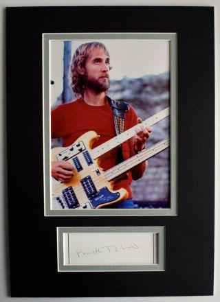 Mike Rutherford Signed Autograph A4 Photo Display Genesis Guitar Music Aftal