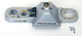 Pentax Me Top Cover Bezel W Screws Vintage Slr Film Camera Parts Japan