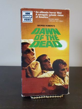 Dawn Of The Dead Vhs 1977 Vintage Tape Horror Film Movie Suspense Hbo