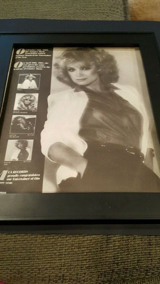 Barbara Mandrell Acm Entertainer Of The Year Rare Promo Poster Ad Framed