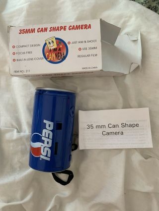 Vintage Pepsi Can Shaped Camera Lugnuts 35mm Camera In Opened Box