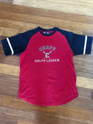 Vintage Chaps Ralph Lauren Shirt Lacrosse Red Blue Vtg Medium/large