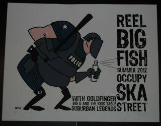 Reel Big Fish 2012 Tour Concert Poster /48 Goldfinger Big D And The Kids Table