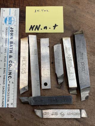 Mostly 3/8”lathe High Speed Steel Tool Cutting Bits,  - Vintage - Nn.  N.  T