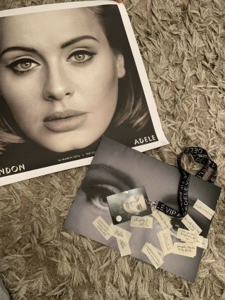 Rare Adele London 2016 Tour Limited Edition Poster Programme Lanyard Confetti