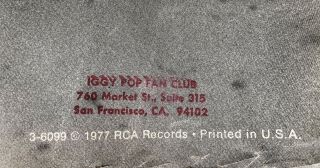 IGGY POP - 1977 RCA RECORDS “THE IDIOT” PROMO POSTER - RARE 2