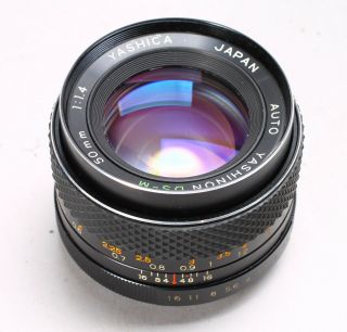 Yashica Yashinon Ds - M 50mm F/1.  4 M42 Pentax Screw Mount Lens No.  1023453
