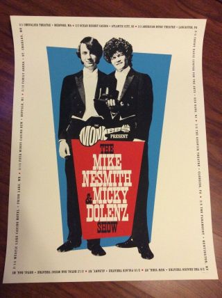 The Mike Nesmith & Micky Dolenz Show Official Tour Poster Lithograph The Monkees