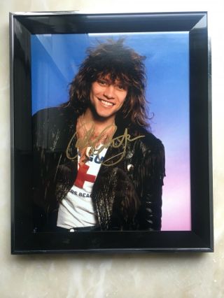 2 Jon Bon Jovi 10x8 Framed & Hand Signed Photos 1 With