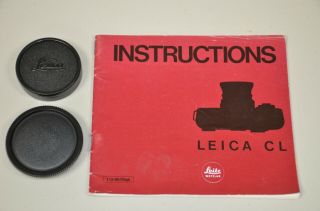 Leica Cl Instruction Book English,  M Bodycap,  Summicron Front Lens Cap 42mm