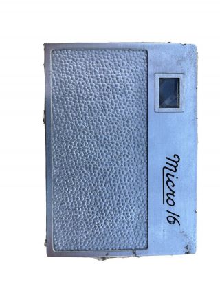 Vintage Whittaker Micro 16 Miniature Spy Detective Camera W/case.