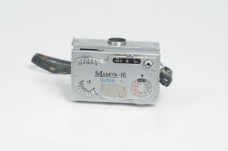 Mamiya 16 Sub Miniature 16mm Camera W/25mm F3.  5 Lens [parts/repair] 389