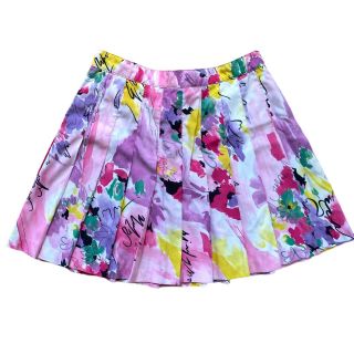 Vintage Tail Tennis Skirt Athletic Running Floral Pleated Women 