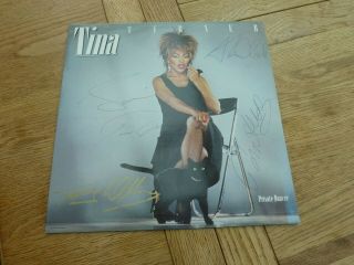 1985 Private Dancer Album Hand Signed Tina Turner Alan Clark,  2 On Tour