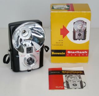 Near Kodak Brownie Starflash Camera No.  24 And Instructions