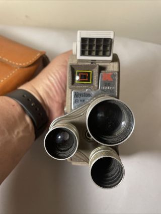 Vintage Keystone 8mm Movie Film Camera K 26 Triple Turret 3