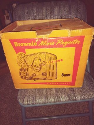 Vintage Kodak Brownie 8mm Film Movie Projector Model 188