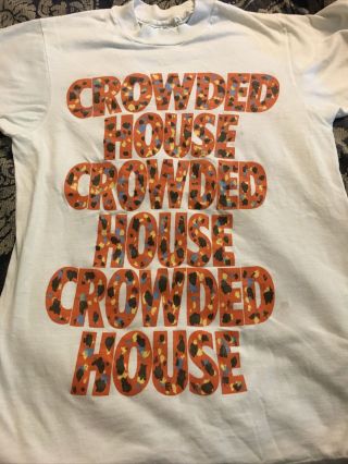 Crowded House Rare Vintage Concert T - Shirt 1986 - 87 Small