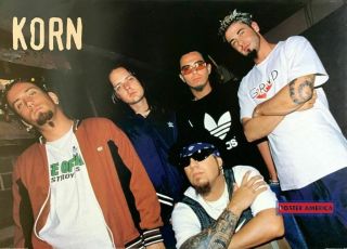 Korn 1999 Band Shot Vintage Uk Import Poster 24 X 34