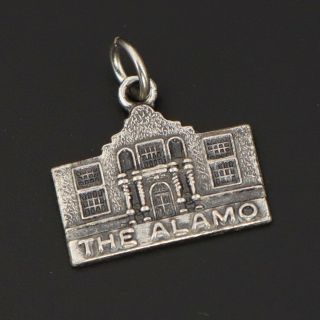 Vtg Sterling Silver - The Alamo Sa,  Texas Travel Souvenir Bracelet Charm - 1g