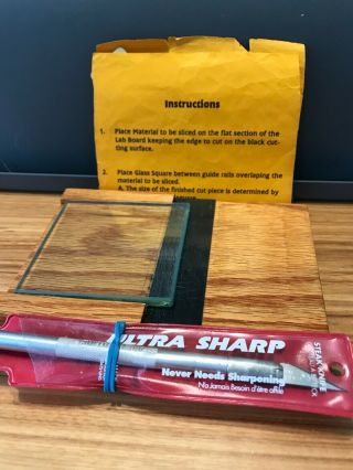 Vintage Inter - Tac Fly Tying Wing/body Materials Cutting Glass Pad Kit
